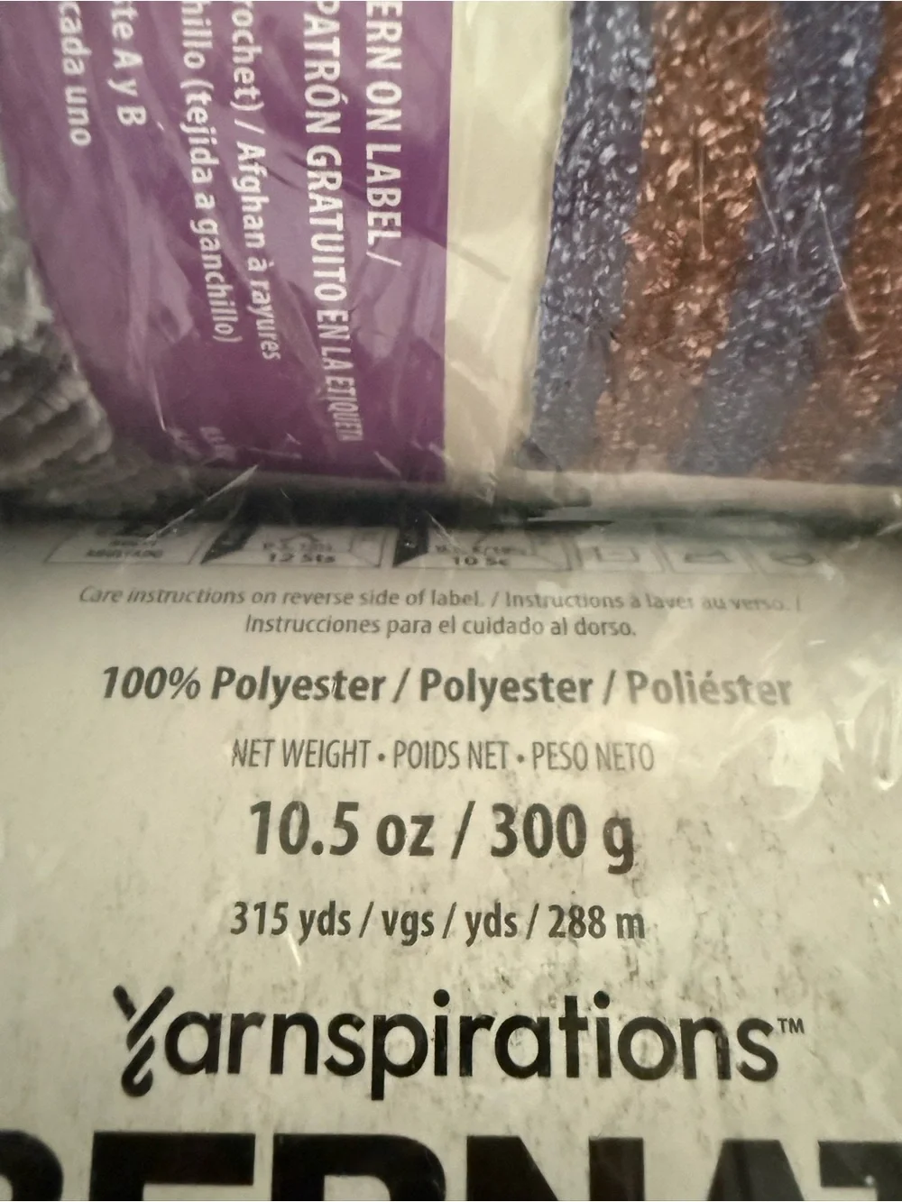 Yarnspirations Bernat Velvet Chenille Yarn - Light Gray - Vapor Gray Color